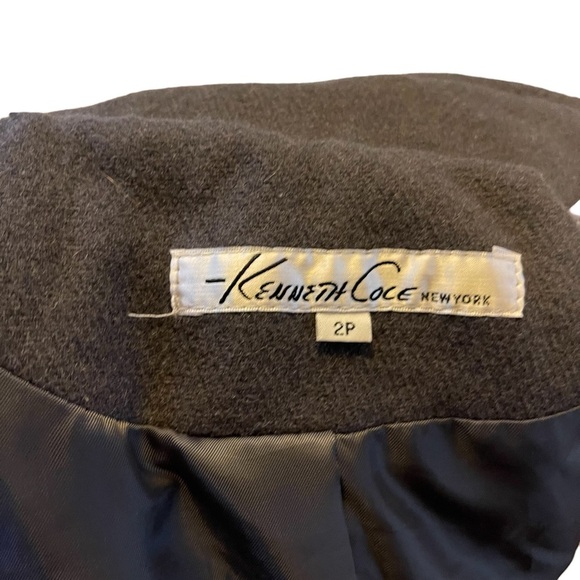 Kenneth Cole Gray Wool Blend Hoodie Winter Jacket Size: 2P - Picture 6 of 11